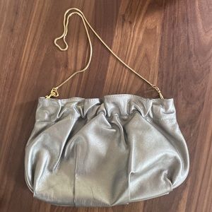 Clutch Crossbody Gold Leather Purse